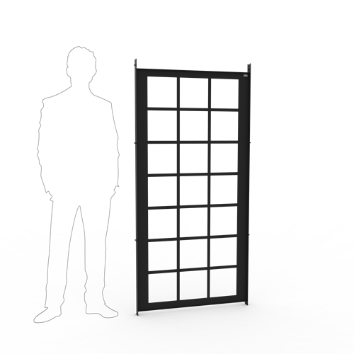 Dekorplåt rutor svart