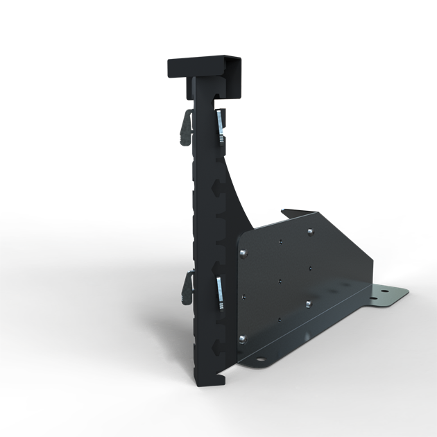 Svart finstruktur L-stag komplett